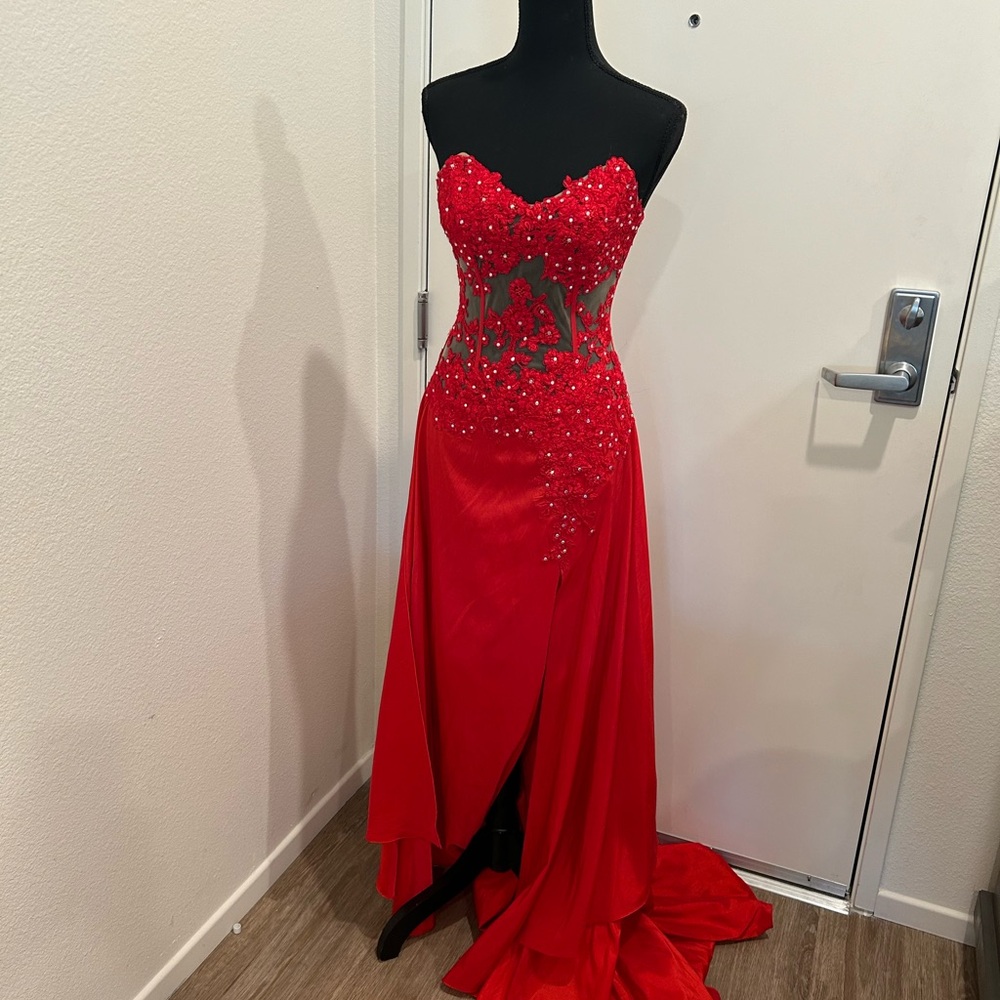 Jovani red prom dress